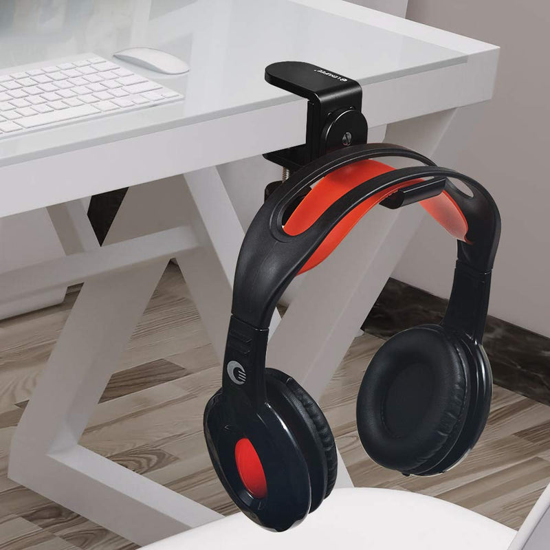 Lekufee Adjustable Aluminum Headphone Holder for PC Gaming Headset and Most Headphones/Clothes & Handbag and Other Daily Necessities