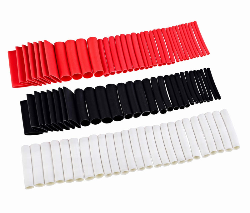 320 pcs 3:1 Shrink Tubing,Heat Shrink Tubing Adhesive (7 Size 3 Color ) Shrink Wrap for Wires Wire Protector Auto and Car Stereo Installs 3:1 Shrink Tubing kit