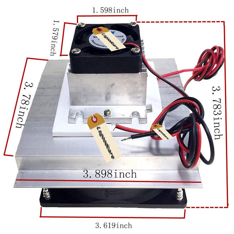 Lsgoodcare DIY Peltier Cooler Kit 12Volt Semiconductor Thermoelectric Cooler Peltier Cooling System TEC1-12706 Peltier Heatsink Module kit