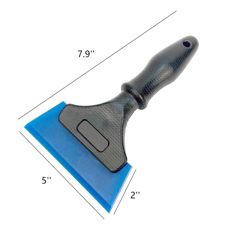 Heavy Duty Car Windshield Squeegee Rubber Shower Squeegee Water Blade Ice Scraper Rubber Squeegee Glass Wiper with Non-Slip Handle for Bathroom Cleaning, Window Tinting, 8Inch Plastic Squeegee
