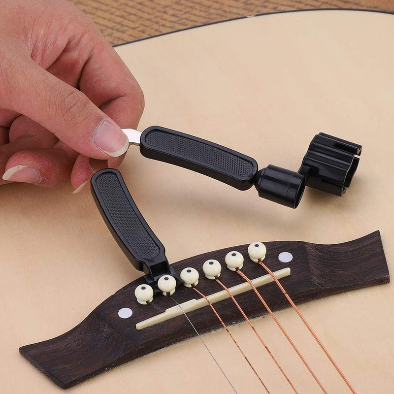 Alomejor Guitar String Winder Cutter and Bridge Pin Puller 3 in 1 Muti Functional Guitar Repair Tool for Guitar Bass