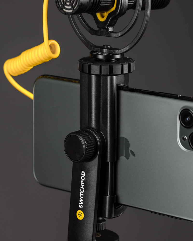 SwitchPod Cell Phone Tripod Adapter with Cold Shoe, 360 Degree Rotatable