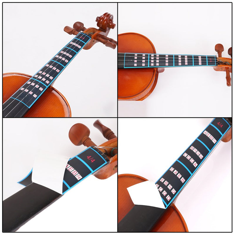 Meiso Rubber Violin Mute and Violin Note Sticker for 4/4 Violin Practice Mute Black