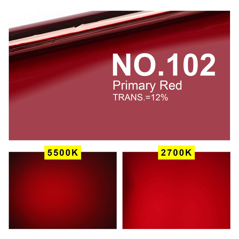 Selens Red Color Correction Gel 16x20 Inches 4 Piece Colored Lighting Filter Sheet for 800W Red Head Light Strobe Flashlight Photo Studio
