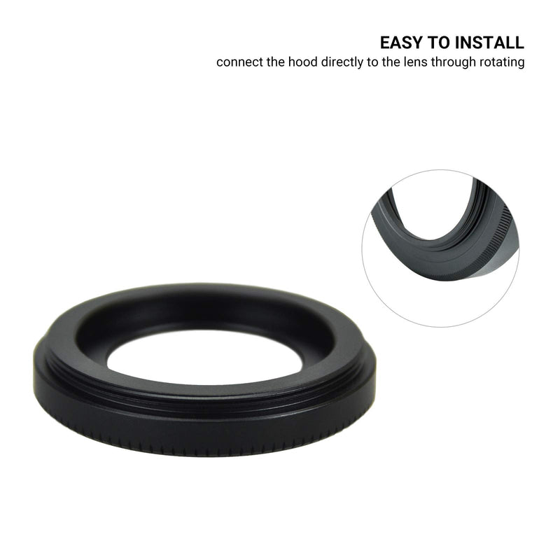 Metal Lens Hood for Canon EF-M 22mm F2 STM Lens, Lens Shade Protector on EOS M6 Mark II M200 M100 M50 Mark II M50, Replace Canon EW-43 Lens Hood Replace EW-43