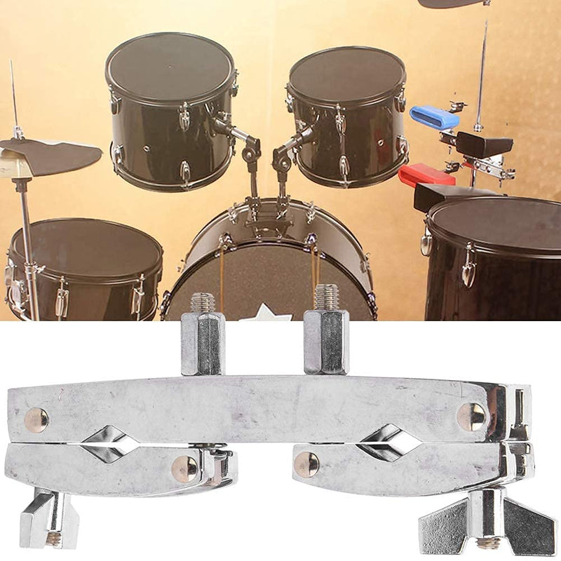 Drum Clip Rod Zinc Alloy Connecting Clamp Holder Bracket Rod Percussion Multi-function Clip Silver