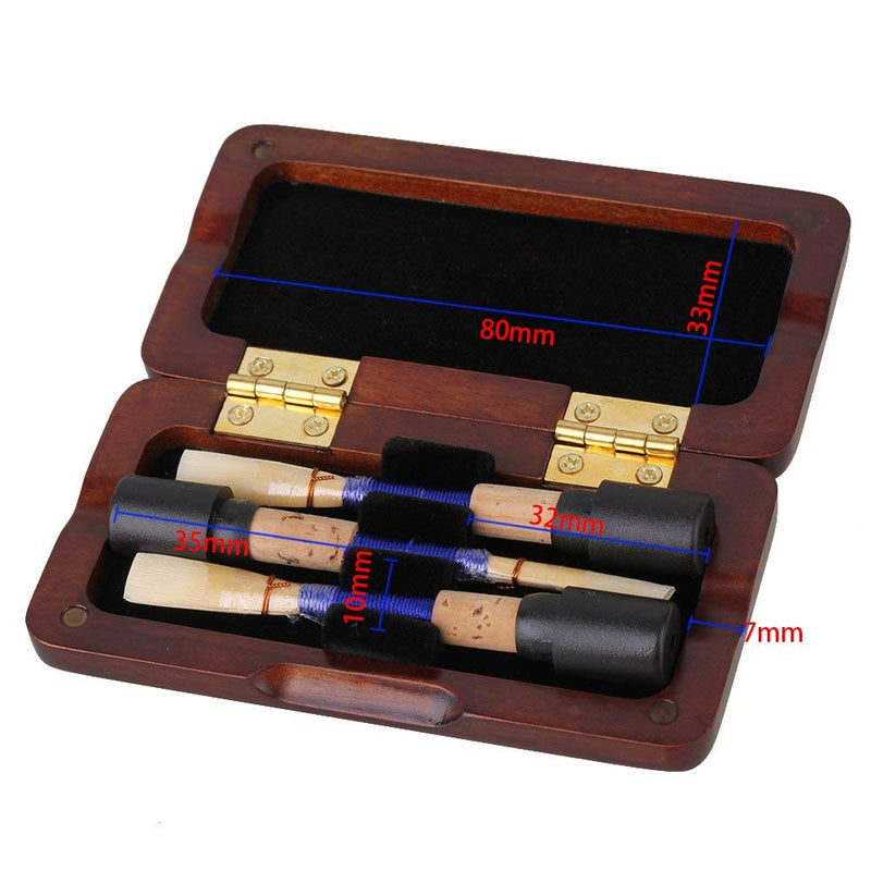 Liyafy Maroon Oboe Reed Case Storage Holds 3 Oboe Reeds Against Moisture and Easy to Carry