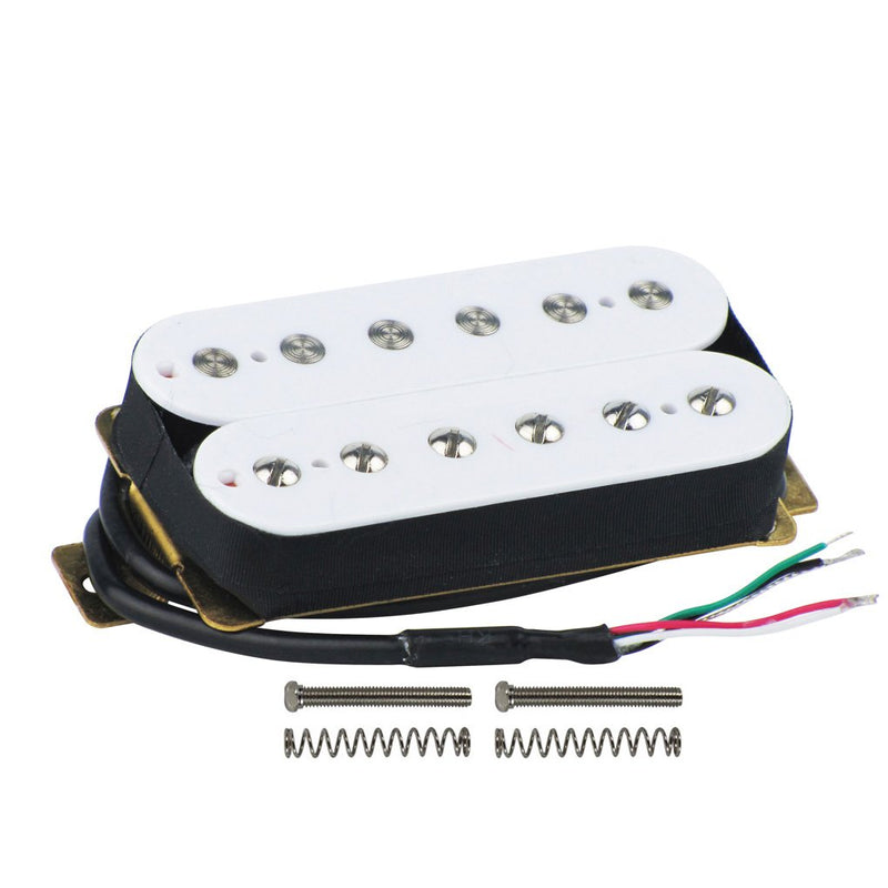 FLEOR Double Coil Humbucker Pickups Set Neck 50mm & Bridge 52mm Pickup Alnico 5 Magnet for Electric Guitar Humbucker Part, White neck + bridge pickups