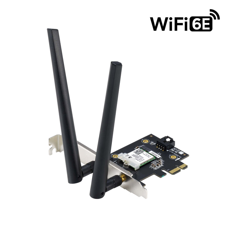 [AUSTRALIA] - ASUS PCE-AXE5400 WiFi6 6E PCI-E Adapter with 2 External Antennas. Supporting 6GHz Band, 160MHz, Bluetooth 5.2, WPA3 Network Security, OFDMA and MU-MIMO AXE5400 | WiFi 6E 