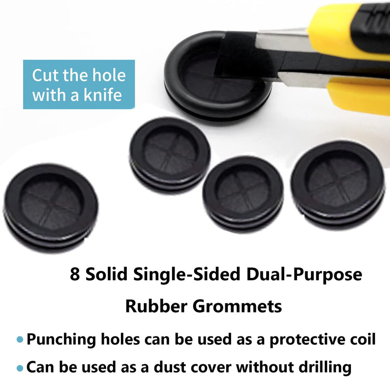 Vrupin 188 Pcs Rubber Grommets Kit - Rubber Washers for Wiring - 10 Different Sizes(1/4", 5/16", 3/8", 7/16", 1/2", 5/8", 7/8", 1" Inch) 10 Sizes