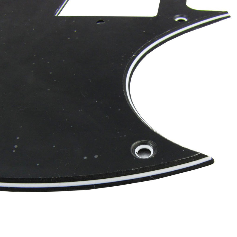 IKN Full Face SG Pickguard Guitar Scratch Plate with Screws Fit SG Guitar Epiphone SG G310 Part, 3Ply Black