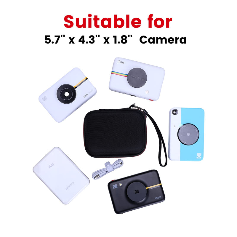 XANAD Hard Case for Kodak PRINTOMATIC/Smile/Step/Mini 2 HD Portable Instant Photo Printer - Carrying Strorage Bag Gray