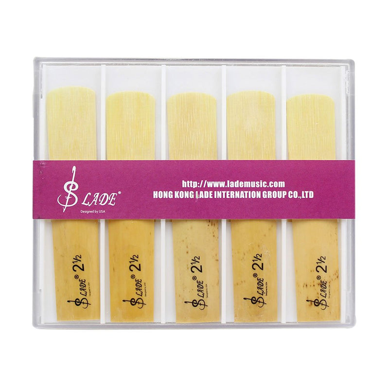 Bnineteenteam Tenor Saxophone Reeds, Saxophone Bamboo Reeds Replacement Strength 2.5 Fit for Alto bB Saxophone (10 Pcs a Set