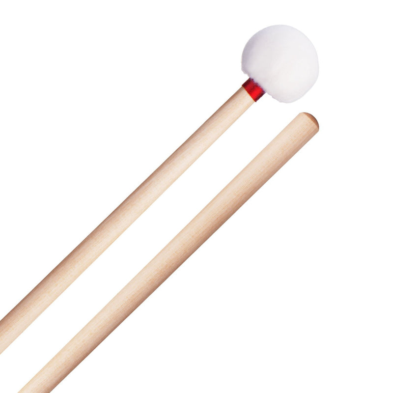 Canomo 2 Pack Timpani Mallets Sticks Felt Head Drum Sticks Mallets with Wood Handle, 14.5 Inch