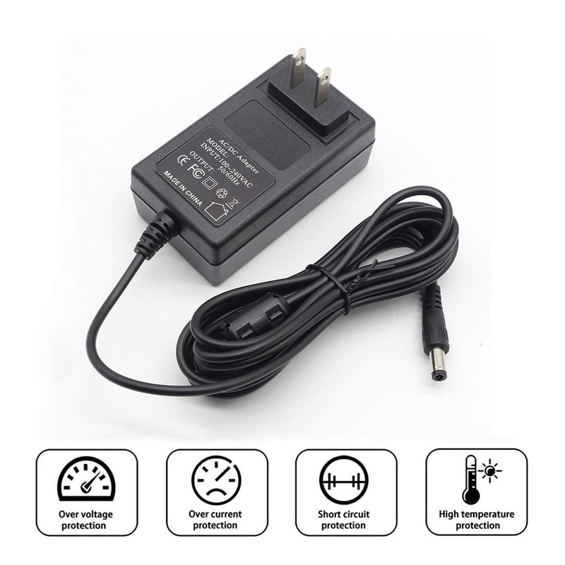 10FT 9V 2A AC Pedal Power Supply Adapter with 5 Way Daisy Chain Cord, Compatible with for BOSS Dunlop Ditto TC Electronic Guitar Pedals,Center Negative, Extended Length Cable