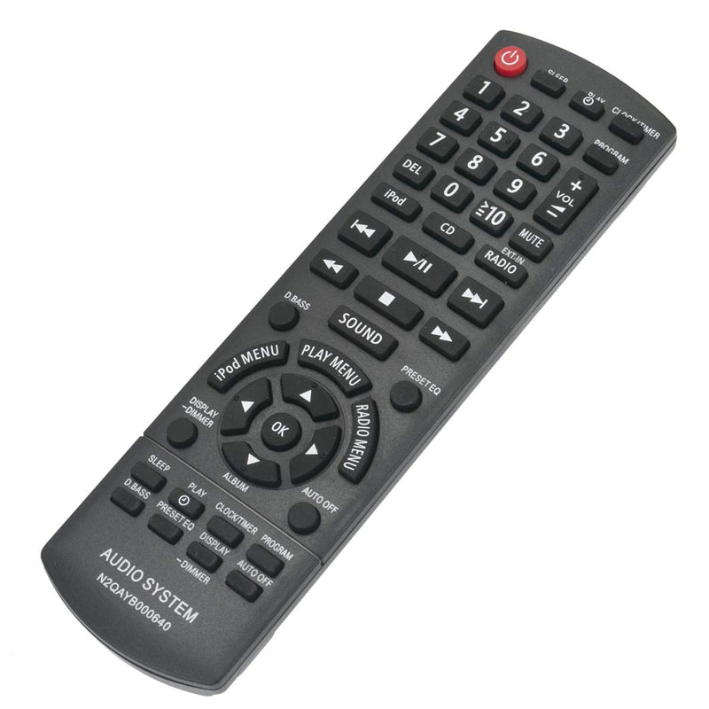 N2QAYB000640 Replacement Remote Control Applicable for Panasonic SC-HC25 SC-AKX14 SC-PMX5 SC-PM500 SC-PM500DB Compact Stereo System SCHC25 SCAKX14 SCPMX5 SCPM500 SCPM500DB