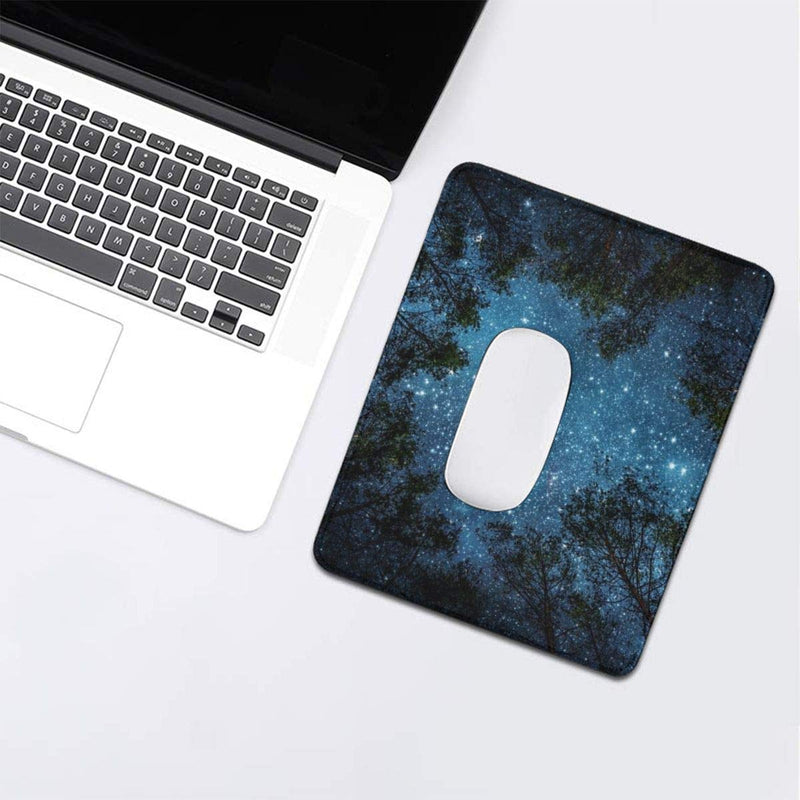 MSGUIDE Gaming Mouse Pad, Beautiful Night Sky Mouse Pad Rectangle Non-Slip Rubber Mousepad Office Accessories Desk Decor Mouse Pads for Computers Laptop, 9.5x7.9 in, Black 7.9 x 9.5 in