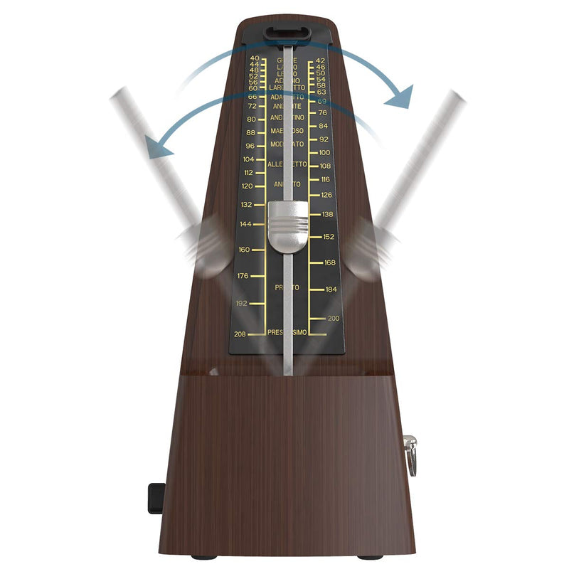 AUPHY Metronome Mechanical for Piano Drum Violin Guitar (Wood Grain) Wood Grain