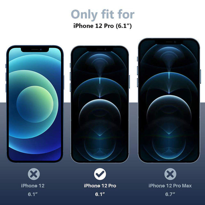 TOCOL 4 Pack Compatible with iPhone 12 Pro (Not for iPhone 12) - 2 Pack Tempered Glass Screen Protector and 2 Pack Glass Camera Lens Protector with Alignment Frame Bubble Free Case Friendly - Clear