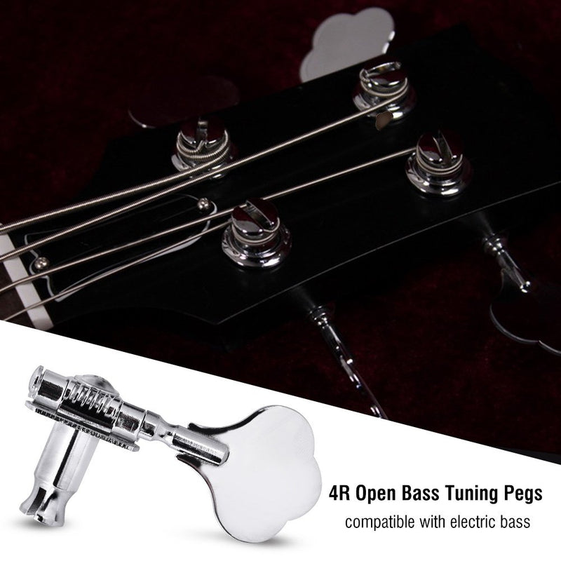 Guitar Tuning Pegs, 2L2R Open Gear Guitar String Tuners Plum Shape Machine Head