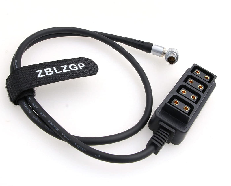 ZBLZGP Right Angle 2 Pin Male to 4 D-tap Female Splitter 12V Ooutput Cable for ARRI RED DSMC2/TILTA