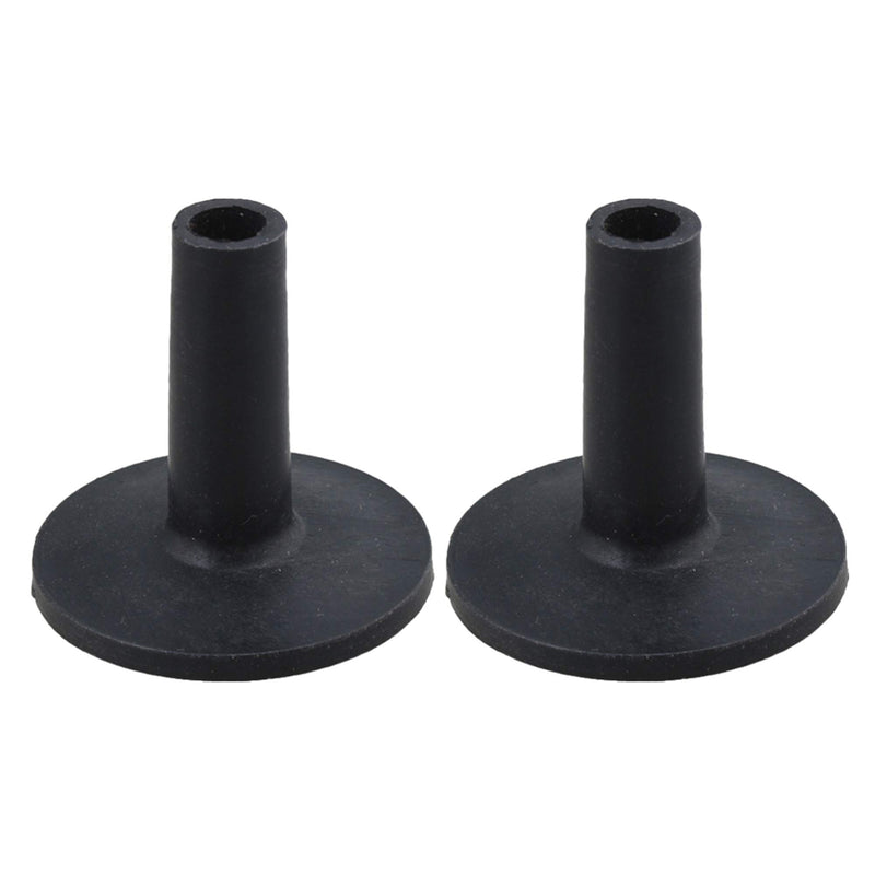 Yibuy Black Drum Set Replacement Parts 15mm Thick Felt Washers + Plastic Long Flanged Cymbal Sleeves Pack of 10