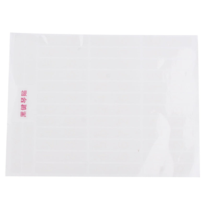 Futheda 54/61/88 Key Piano Keyboard Stickers Transparent and Removable Electronic Organ Piano Music Note Full Set Stickers for White and Black Keys