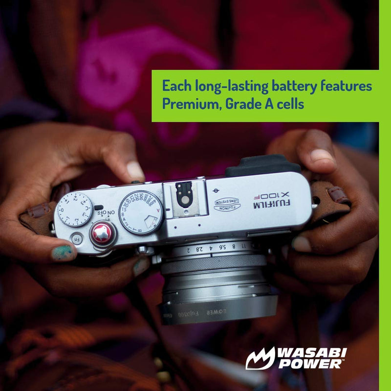 [AUSTRALIA] - Wasabi Power Battery (2-Pack) and Charger for Fujifilm NP-95 and Fuji FinePix REAL 3D W1, X100, X100S, X-S1 