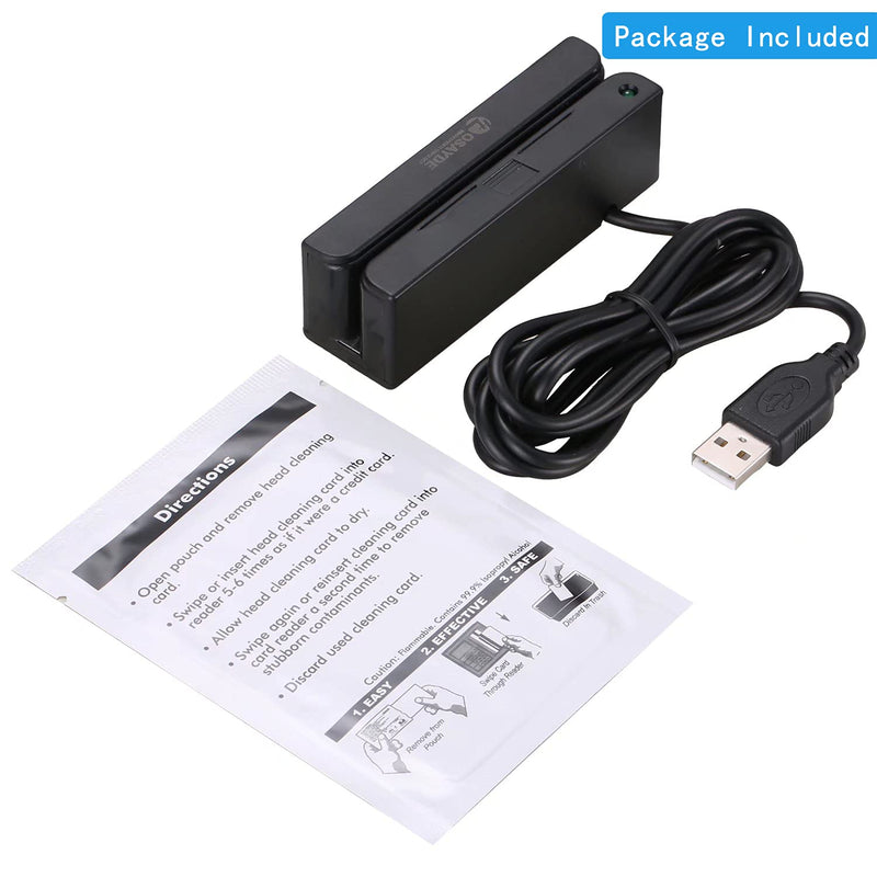 MSR90D Mini USB 3 Tracks Swipe Magnetic Credit Card Smart Card Reader ITOSAYDE