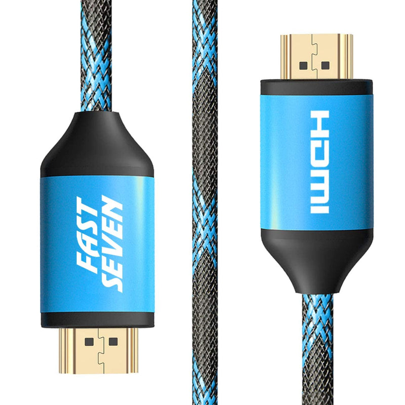 FASTSEVEN 4K HDMI Cable 10ft 1 Pack | High Speed Hdmi Cables 2.0, Gold Connectors, 4K @ 60Hz, Ultra HD, 2160P, 1080P, ARC & CL3 Rated | for Laptop, Monitor, Projector PS4, PS5, Xbox, TV, & More