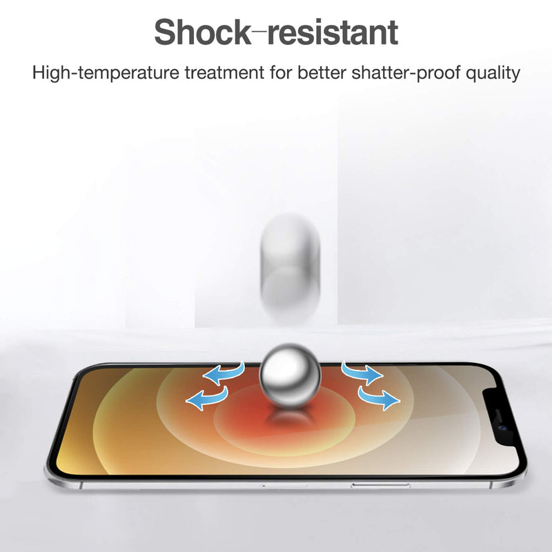 【2 Pack】ProCase iPhone 12 Pro/iPhone 12 (6.1 inch 2020) Privacy Screen Protector, Anti-Spying Dark Tempered Glass Screen Film Guard, iPhone 12 Pro 5G Screen Protector