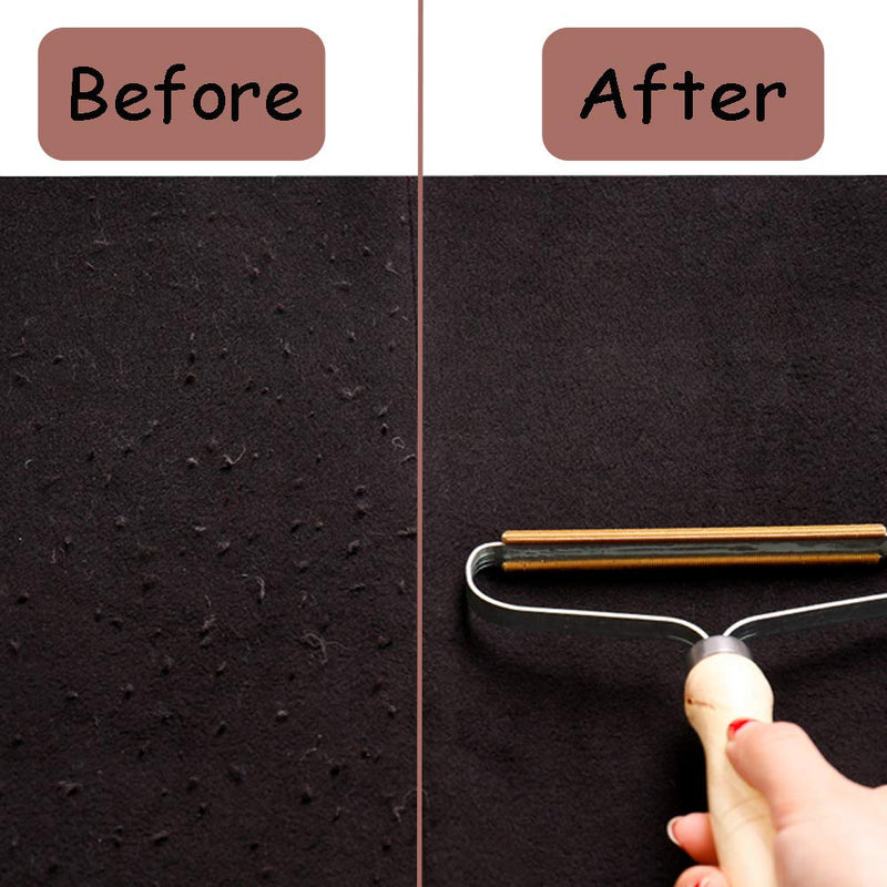 Portable Lint Remover, Clothes Fuzz Shaver - Reusable Double Sided Lint Remover Travel Brush for Removing Lint Pet Hair Dust in Clothes and Furniture (2 Pack)