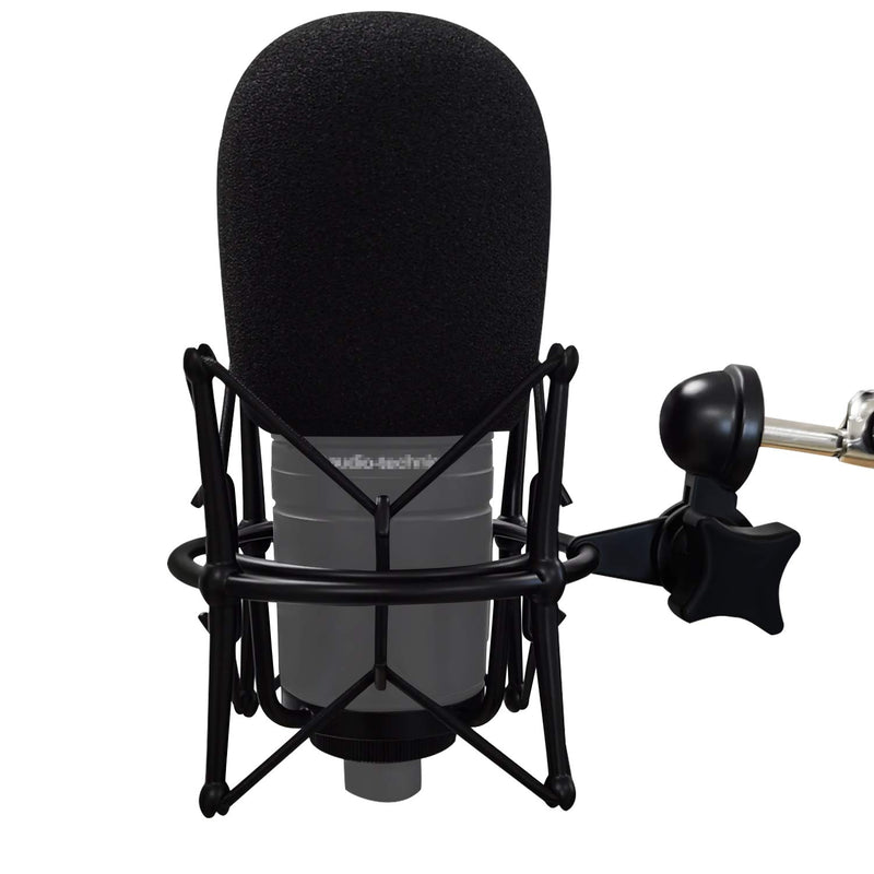 [AUSTRALIA] - Boseen Shock Mount with Foam Windscreen - Anti Vibration Mic Holder Spider Shockmount Holder with Mic Cover Pop Filter Compatible with AT2020 AT2020USB+ AT2020USBi Recording Condenser Microphones 