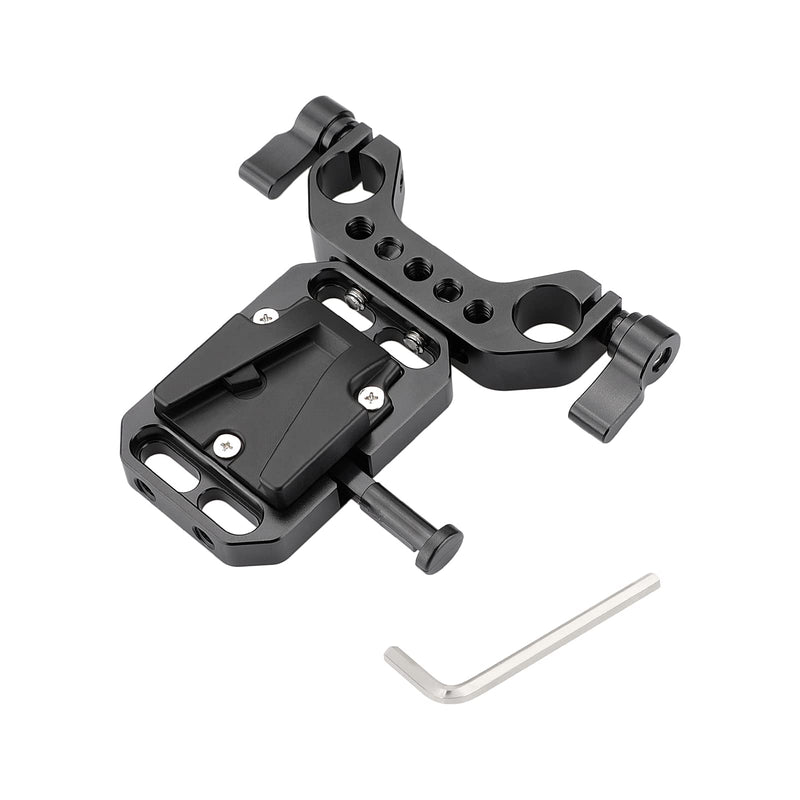 CAMVATE V-Lock Quick Release Adapter with 15mm Railblock Rod Holder for Camera Cage Kit / Shoulder Rig - 2865