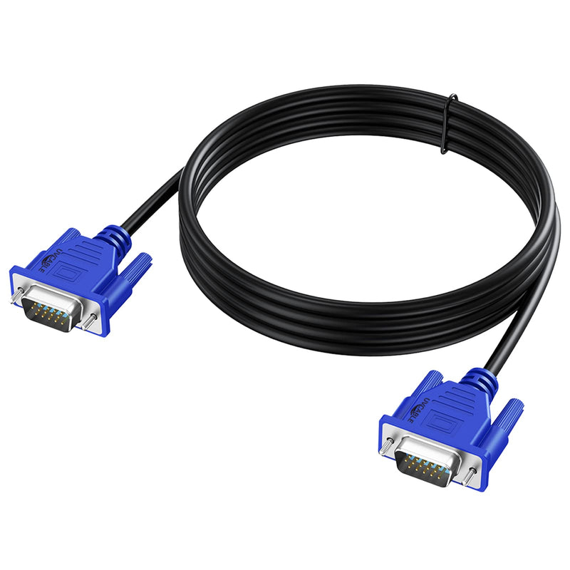 VGA Cable 6 Feet,Male VGA to VGA Male Monitor Computer Cable Adapter Cord HD15 1080P Full HD High Resolutionfor TV Computer Projector-Blue VGA Blue 1-Pack