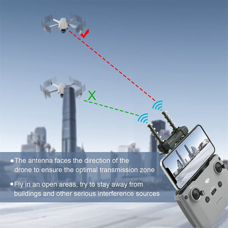 Antenna Range Extender Signal Amplifier Booster Compatible with DJI Mavic Air 2 Air 2S Mavic Mini 2 and Mavic 3 Remote Controller