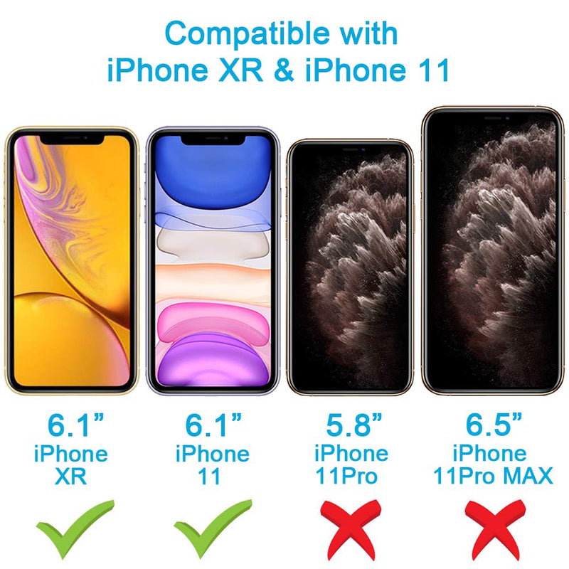IKABO Compatible with iPhone XR Screen Protector, iPhone 11 Screen Protector, Tempered Glass Film for Apple iPhone XR and iPhone 11, 6.1 Inch 3 Pack [Free Alignment Tool]