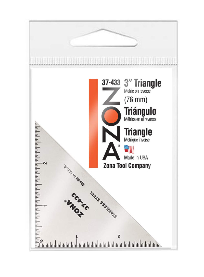 ZONA - ZON37433 Zona 37-433 Triangle, Stainless Steel, 3-Inch