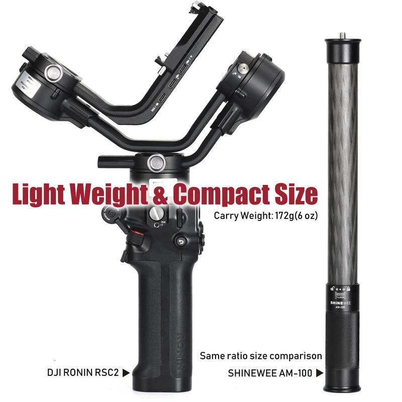 [AUSTRALIA] - Carbon Fiber Extension Pole,Fast Twisting Lock 4 Section Tube,1/4" Screw Mount Compatible with Camera Phone Gimbal Video Stablizer,Lightweight Camera Stick for Photography 
