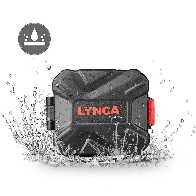 LYNCA Memory Card Case Holder, Memory Card Hard Protector Case Professional Water-Resistant Anti-Shock Camera Card Storage Box for 3 SD Cards 2 TF/Micro SD Cards 2 CF Cards 2 XQD Cards