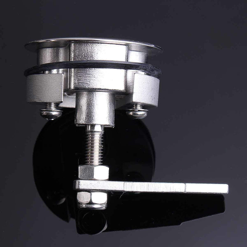 [AUSTRALIA] - 2PCS Marine Grade Stainless Steel Floor Buckle Hatch Latch Flush Turning Lift Handle Floor Buckle Recessed Hatch Pull Buckle Stainless Steel Floor Latch Flush Ring Non-Locking Latch with Turning Lock 
