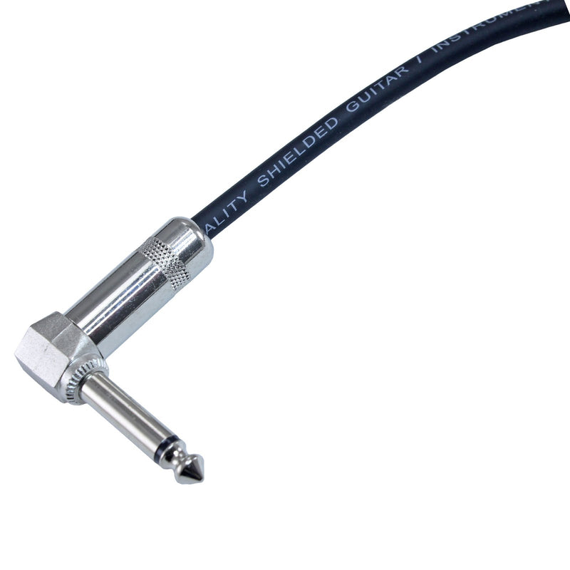 [AUSTRALIA] - 6" Right Angle to Right Angle 1/4 Mono Guitar Effects Pedal Jumper Cable Patch Cord 