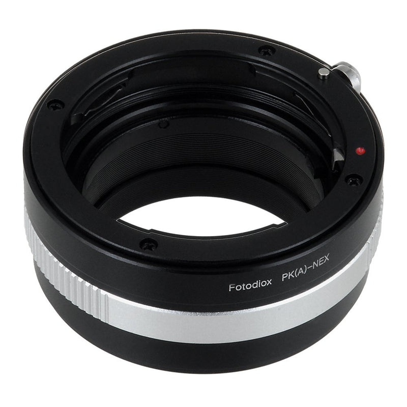 Fotodiox Lens Mount Adapter - Pentax K AF Mount (PKAF) DSLR Lens to Sony Alpha E-Mount Mirrorless Camera Body with Built-in Aperture Control Dial Standard