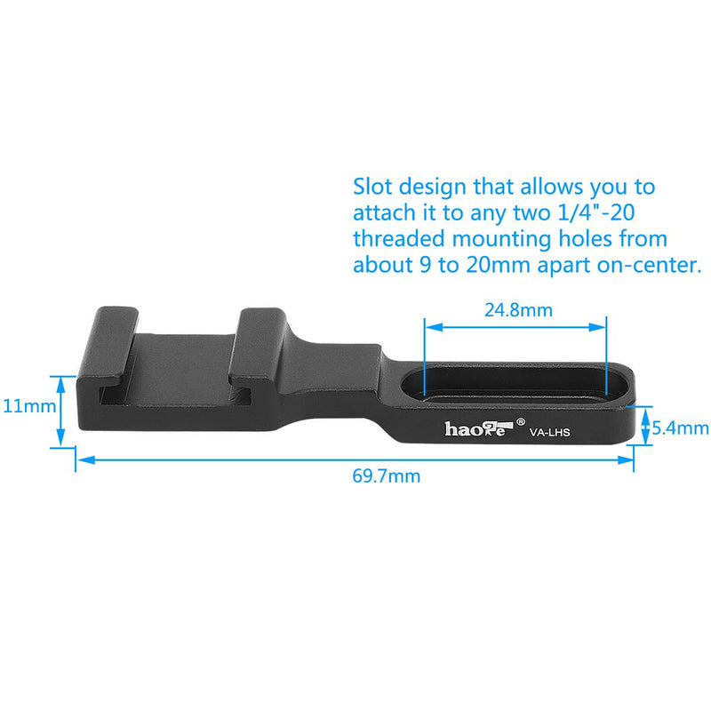 [AUSTRALIA] - Haoge Cold Shoe Extension Bar Hot Shoe Mount Adapter for Camera Cage Cheese Plate fit Remote Control Micorphone Flash LED Light Extension Cold Shoe Adapter 
