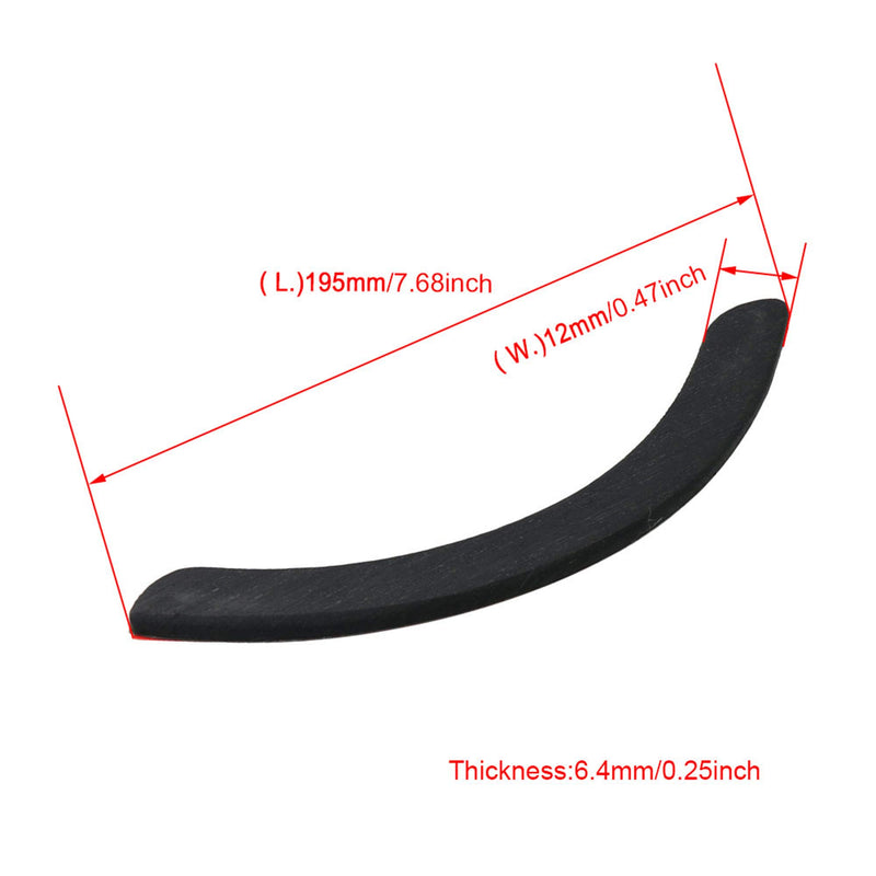 Yibuy 19.5x1.4cm Black Figured Solid Rosewood Guitar Arm Rest Part for 39-41 Inch Acoustic Guitar Brown