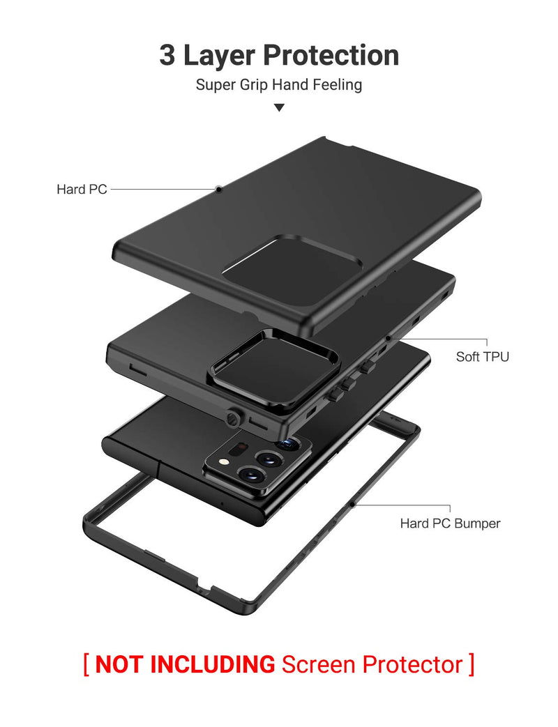 Samsung Galaxy Note 20 Ultra Case 6.9 inch 2020, FLOVEME Hybrid Duty Shockproof Protection Samsung Note 20 Ultra Case Basic Phone Case for Samsung Galaxy Note 20 Ultra 5G Case Cover