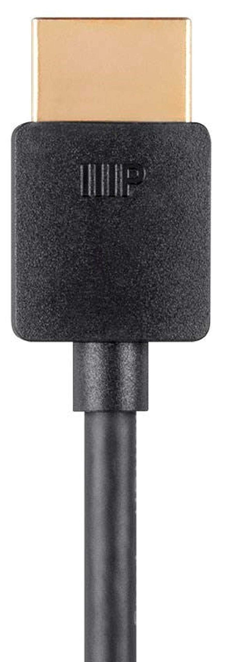 Monoprice 134203 Certified Premium HDMI Cable - 3 Feet - Black (5 Pack) 4K@60Hz HDR 18Gbps 36AWG YUV 4:4:4 - Ultra Slim Series 5-Pack