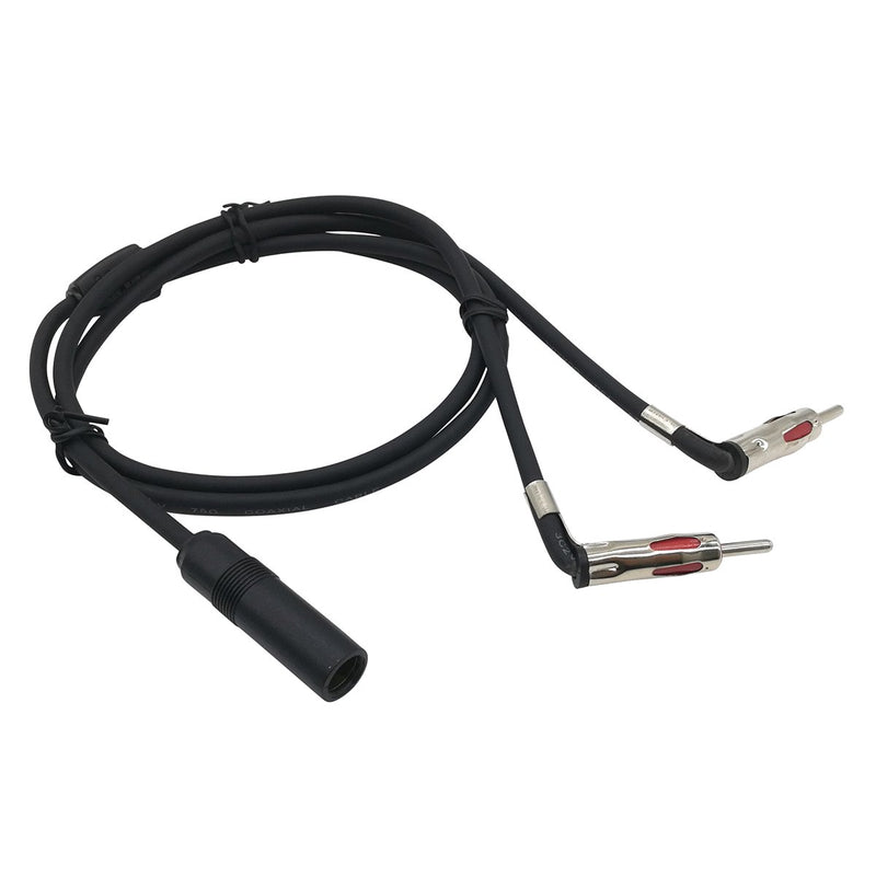 FM Car Antenna Splitter 1 Female to 2 Male Auto Antenna Adapter Cable Aerial Car Stereo Radio Splitter Y Shape Extension