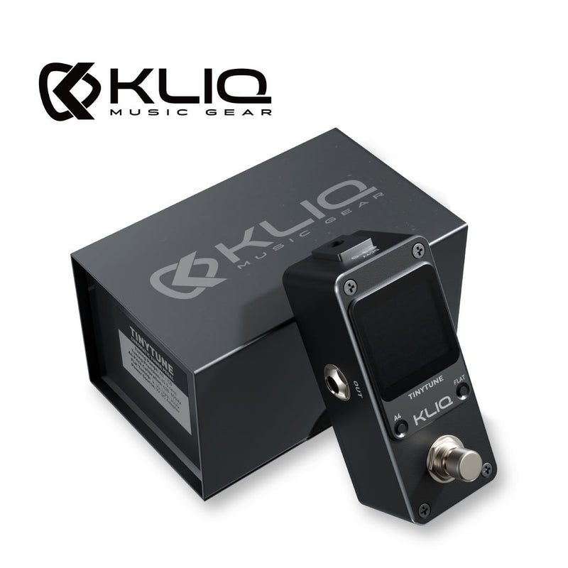 [AUSTRALIA] - KLIQ TinyTune Tuner Pedal for Guitar and Bass - Mini - Chromatic - with Pitch Calibration and Flat Tuning (Power Supply Required) 