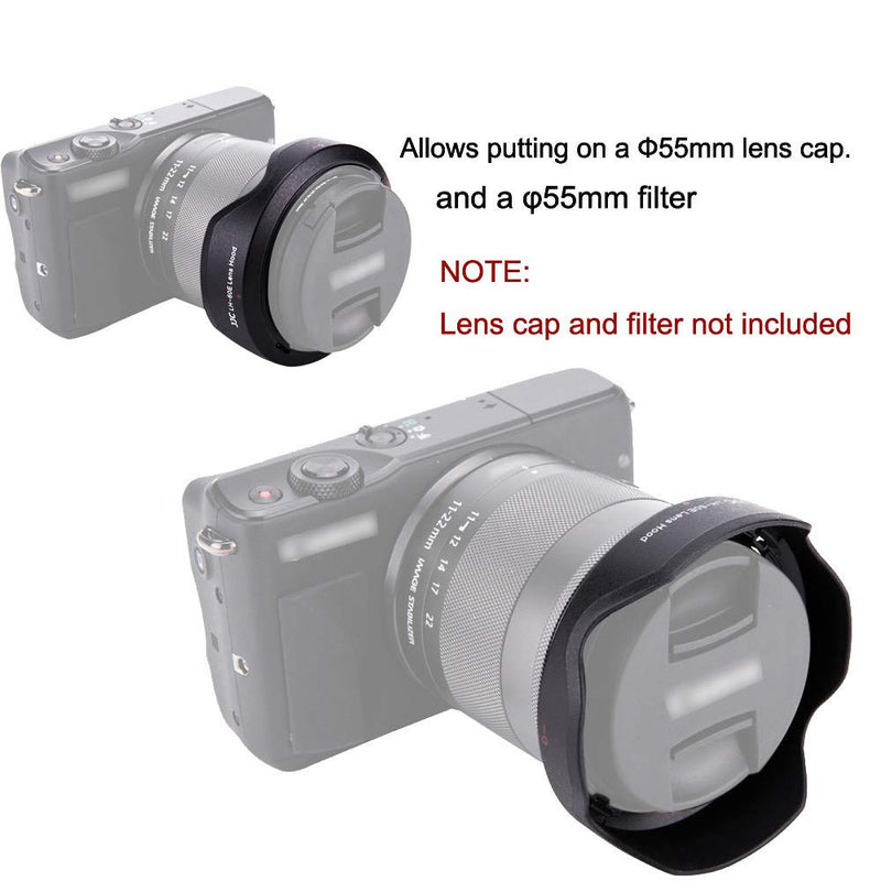 Lens Hood for Canon EF-M 11-22mm F4-5.6 is STM Lens, Reversible Lens Shade on EOS M6 Mark II M200 M100 M50, Replace Canon EW-60E Lens Hood Replace EW-60E